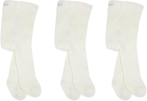 Baby Mädchen Strumpfhosen Weiche Bio-Baumwolle Tights Ecru/Ecru/Ecru