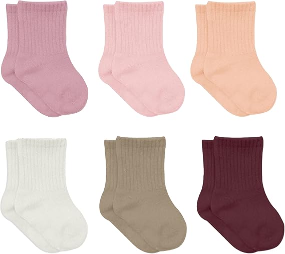 Baumwolle 6 Paar Baby Nahtlos Socken Rosa