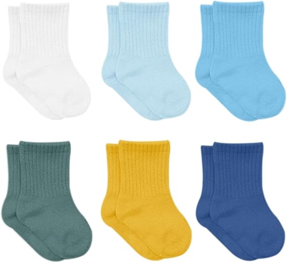 Baby Grip Knöchel Bio-Baumwolle Socken 6 Paar Türkis