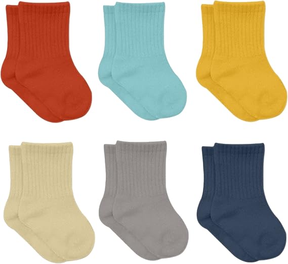 Baumwolle 6 Paar Nahtlos Socken Kinder Rot