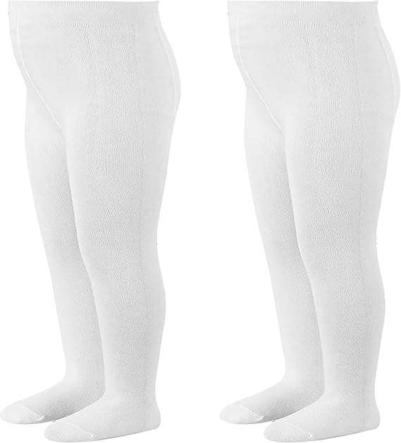 Bio-Baumwolle Leggings Kinder Strumpfhose Neugeborene 2 Stück Ecru