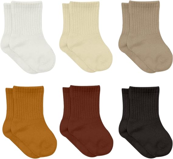 Baby Grip Knöchel Bio-Baumwolle Socken 6 Paar Braun