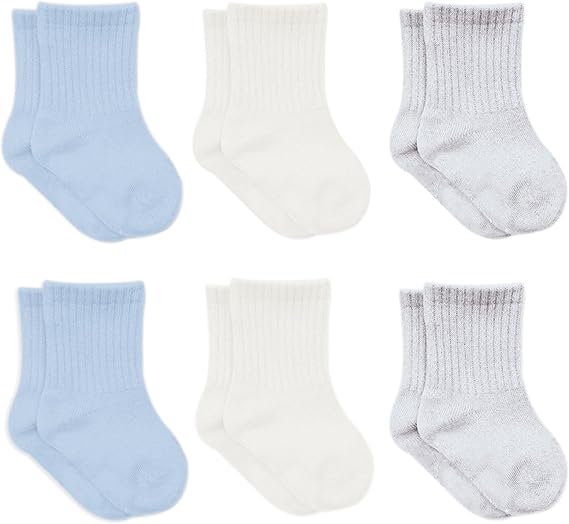 Baby Grip Knöchel Bio-Baumwolle Socken 6 Paar Pastelle